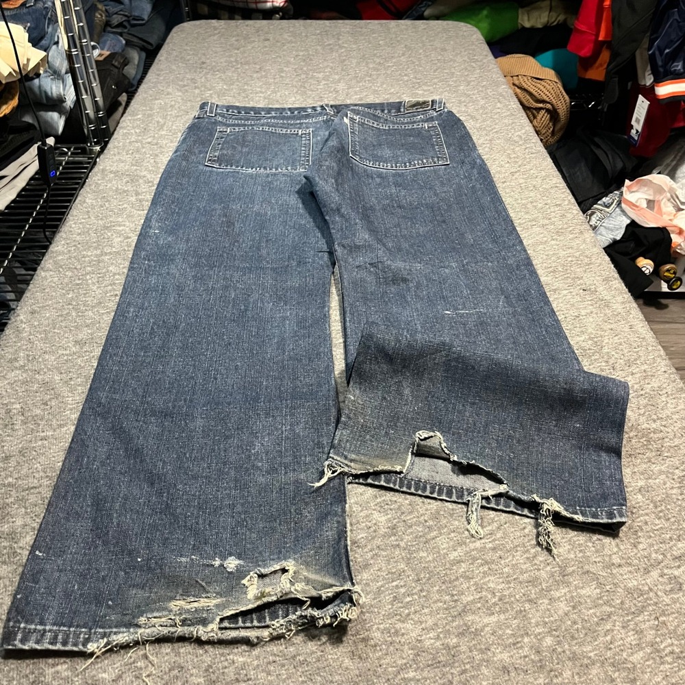 Levis SilverTab‎ Boot Fit Jeans Mens 38x30 Vintage 90s Skater Distressed Blue